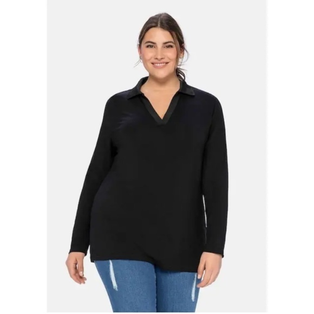 Emanuel Ungaro Black Textured Light Sweater Top